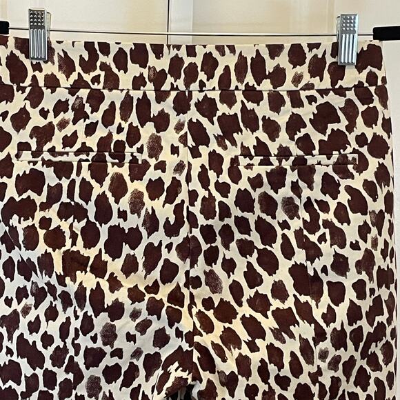 J Crew Giraffe  Print Shorts - Women Size 4 - Brown & Cream - Picture 3 of 5